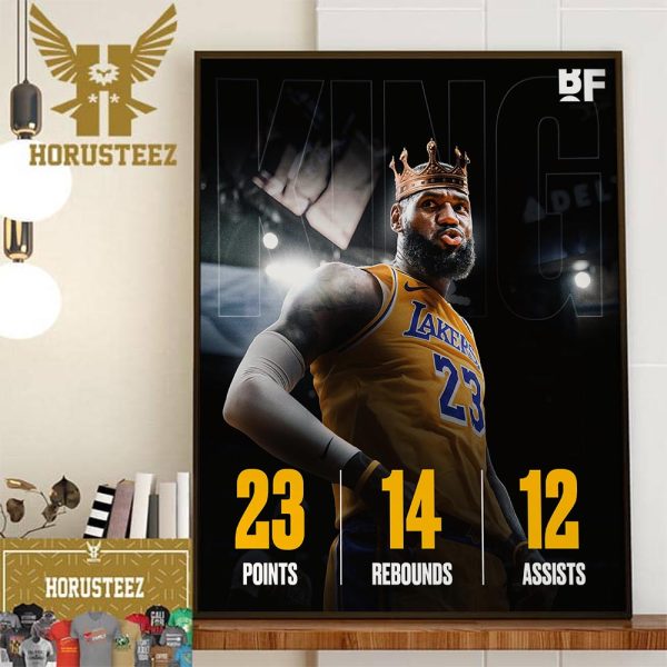 Lebron James Drops A Triple-Double As The Lakers Beat The Grizzlies Decor Wall Art Poster Canvas