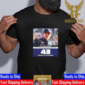 Max Verstappen From Emilia-Romagna 2022 to Saudi Arabia 2024 With 43 Consecutive Finishes Essential T-Shirt