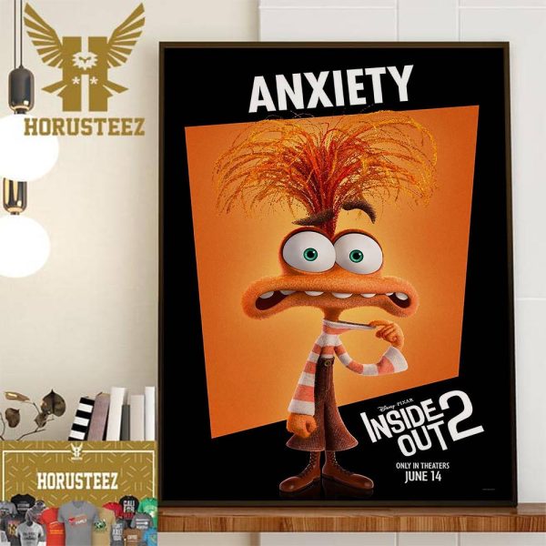 Maya Hawke Voices Anxiety In Inside Out 2 Disney And Pixar Official Poster Wall Decor Poster Canvas