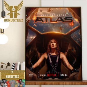 Official Poster Atlas With Starring Jennifer Lopez Wall Decor Poster Canvas