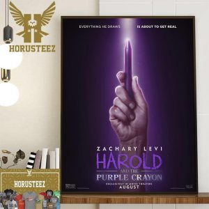 Official Poster Harold And The Purple Crayon Everything He Draws Is About To Get Real With Starring Zachary Levi Wall Decor Poster Canvas