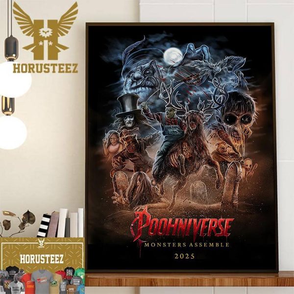 Poohniverse Monsters Assemble Official Poster Wall Decor Poster Canvas