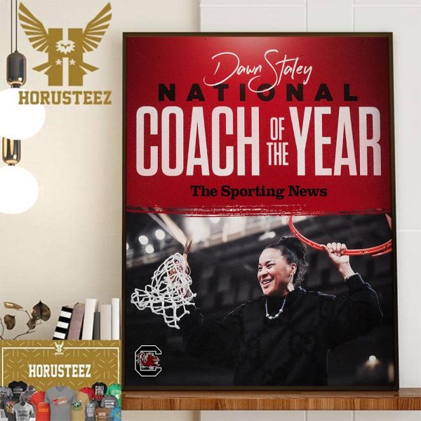 South Carolina Womens Basketball Dawn Staley Is The National Coach Of The Year by The Sporting News Decor Wall Art Poster Canvas