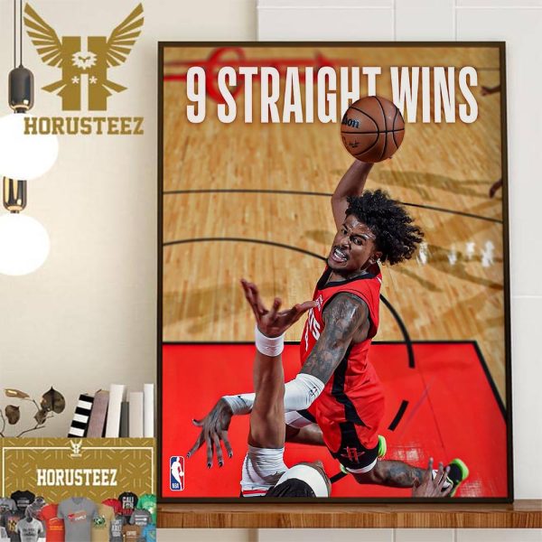 The Houston Rockets 9 Straight Wins Decor Wall Art Poster Canvas