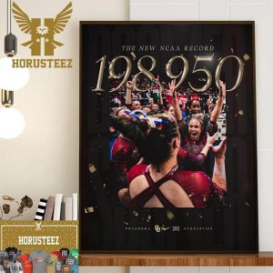 The New NCAA Record For Oklahoma Womens Gymnastics Decor Wall Art Poster Canvas