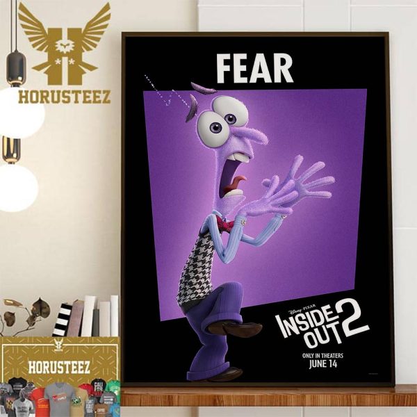 Tony Hale Voices Fear In Inside Out 2 Disney And Pixar Official Poster Wall Decor Poster Canvas