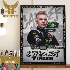 Ty Gibbs Career-Best Finished 3rd In NASCAR Cup Series Wall Decor Poster Canvas