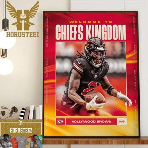 Welcome WR Hollywood Brown To Kansas City Chiefs Wall Decor Poster Canvas