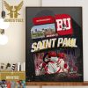 Boston University Terriers Mens Ice Hockey Back To Back Trips To The NCAA 2024 Mens Frozen Four Decor Wall Art Poster Canvas