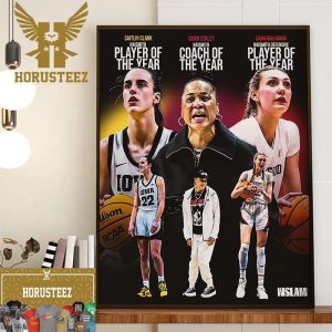Caitlin Clark Dawn Staley And Cameron Brink For The Naismith Awards on WSLAM Wall Decorations Poster Canvas