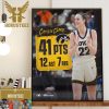 Caitlin Clark Most Made 3-Pointers In NCAA WBB History Decor Wall Art Poster Canvas