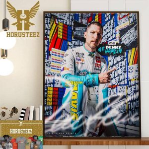 Denny Hamlin Wins The Toyota Owners 400 At Richmond Raceway NASCAR Series Decor Wall Art Poster Canvas