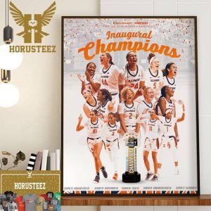 Inaugural Womens Basketball Invitation Tournament WBIT Champions Are Llinois Fighting Illini Womens Basketball Wall Decorations Poster Canvas