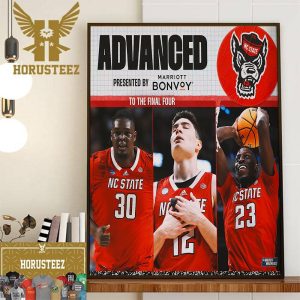 NC State Wolfpack Mens Basketball Advanced To The NCAA March Madness Final Four Decor Wall Art Poster Canvas