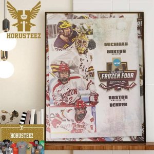 NCAA 2024 Mens Frozen Four Saint Paul Final Four Teams Decor Wall Art Poster Canvas