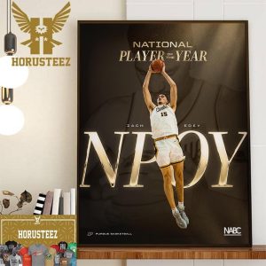 Purdue Mens Basketball Zach Edey Back To Back National Player Of The Year Decor Wall Art Poster Canvas