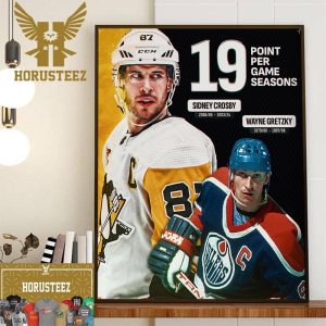 Sidney Crosby 19 Point-Per-Game Seasons For The Most Point-Per-Game Seasons In League History Decor Wall Art Poster Canvas