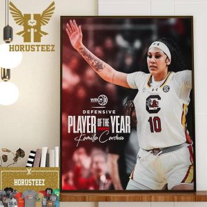 South Carolina Gamecocks Womens Basketball Kamilla Cardoso Is The WBCA Defensive Player Of The Year Wall Decorations Poster Canvas