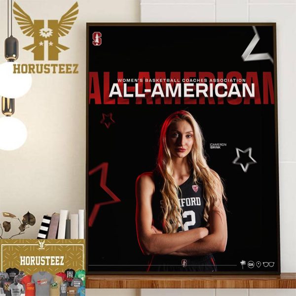 Stanford WBB Cameron Brink Is The Womens Basketball Coaches Association All-American Wall Decorations Poster Canvas
