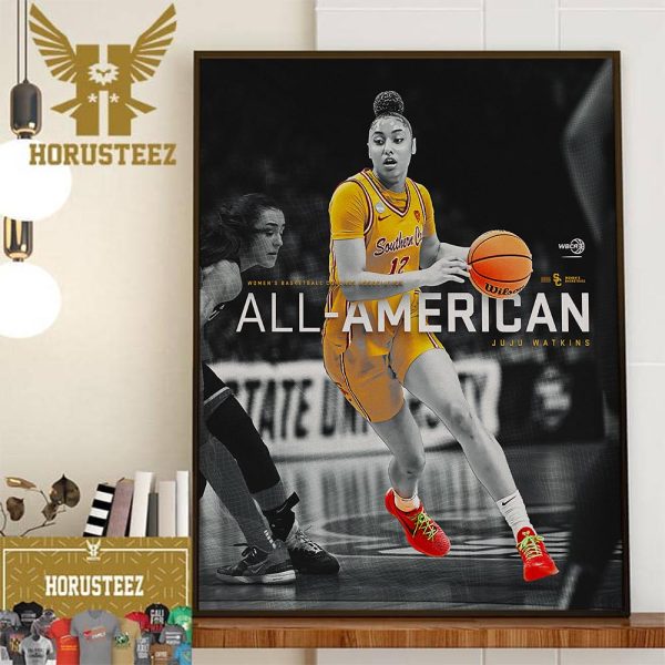 USC Trojans Womens Basketball JuJu Watkins Womens Basketball Coaches Association All-American Wall Decorations Poster Canvas